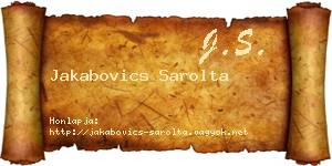 Jakabovics Sarolta névjegykártya